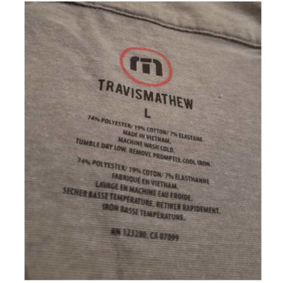 Travis Mathew Las Vegas TPC Golf Quarter 1/4 Zip Light Jacket Gray Men's Large L - Picture 6 of 9